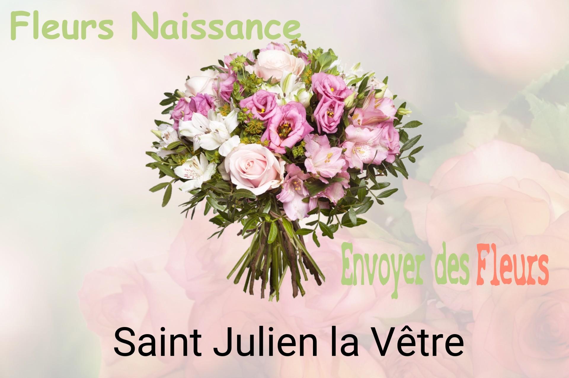 Bouquet de fleurs de naissance livré à Saint-Julien-la-Vêtre